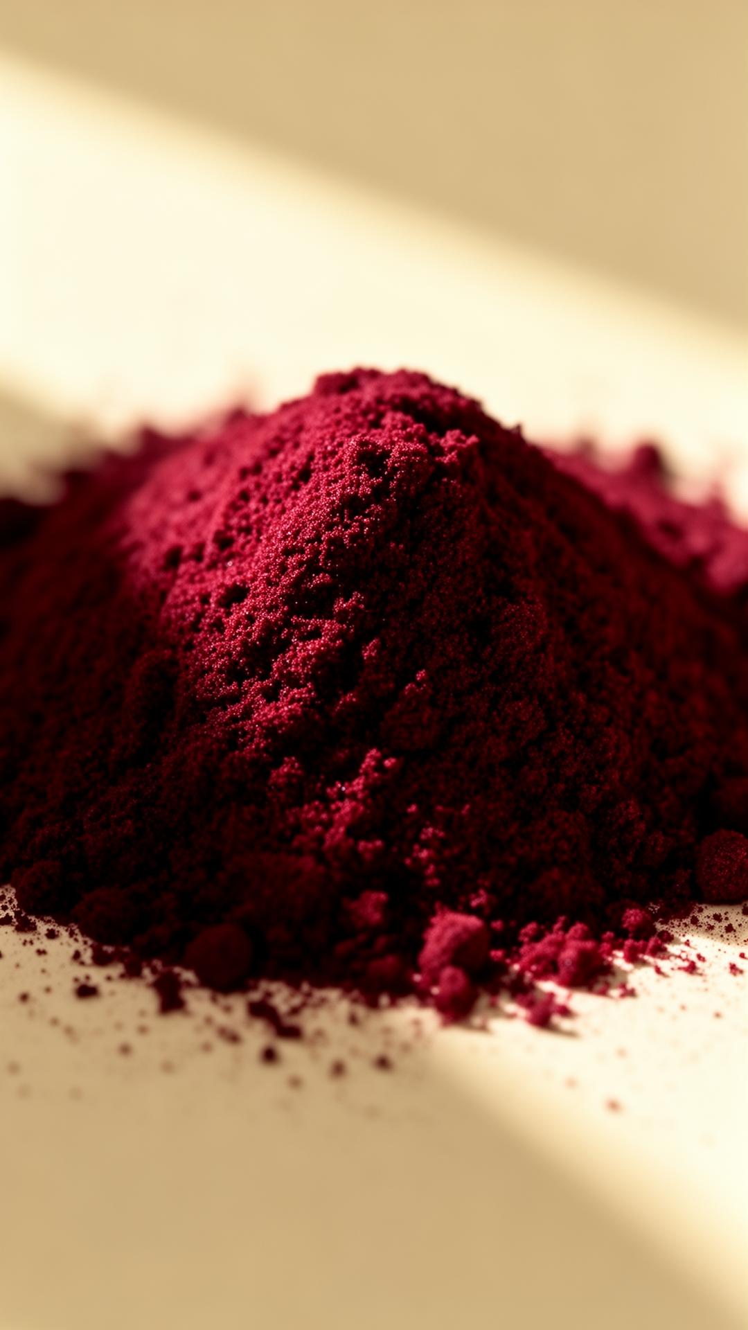 Macro of beetroot powder, raw material study
